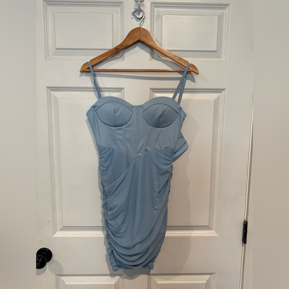 SHEIN Light Blue Mini Dress